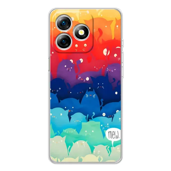 Чехол с рисунком «Mew» для Ulefone Note 18 Pro