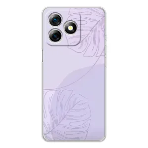 Чехол цветочный дизайн для Ulefone Note 18 Pro (Монстера фиолетовая)
