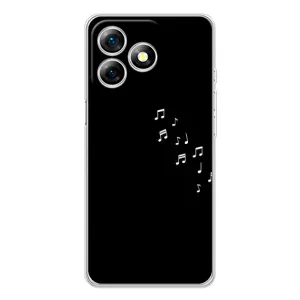 Чехол с картинками на черном фоне для Ulefone Note 18 Pro (Ноты)