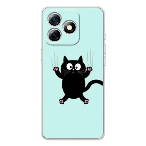 Силіконовий чохол з котиком для Ulefone Note 18 Pro (Падаючий кіт)