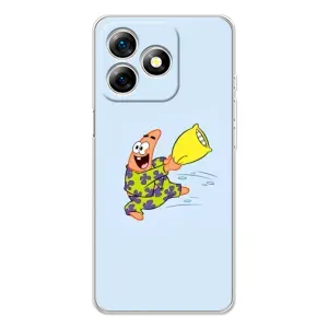 Чехлы с Патриком на Ulefone Note 18 Pro (Патрик с подушкой)