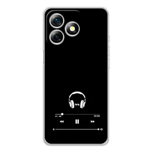 Чехол с картинками на черном фоне для Ulefone Note 18 Pro (Плеер)