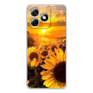 Чехол с Цветами для Ulefone Note 18 Pro (поле подсолнухов)