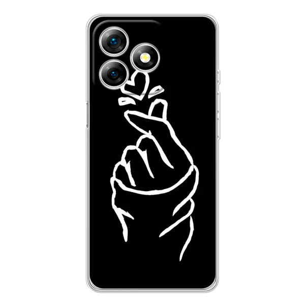 Чехол с рисунком «Сердце на черном» для Ulefone Note 18 Pro Чехол с рисунком «Сердце на черном» для Ulefone Note 18 Pro