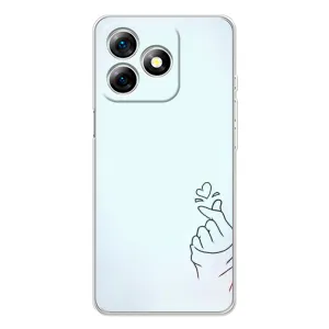 Чехлы (Знак сердечка) на Ulefone Note 18 Pro (Сердце на голубом)