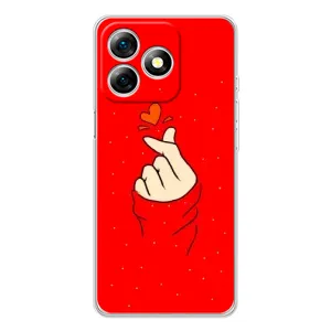 Чехлы (Знак сердечка) на Ulefone Note 18 Pro (Сердце на красном)