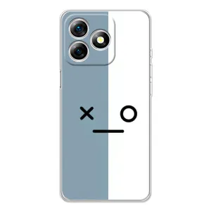 Чохли (ТПУ) (смішні стікери) для Ulefone Note 18 Pro (Сіро-білий)