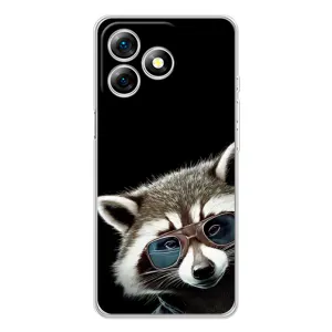 Силіконовий Чохол з Энотами на Ulefone Note 18 Pro (Стильний Єнот)