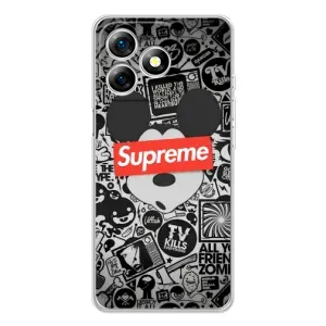 Чохол з Брендами одягу на Ноте 18 Про (Supreme Маус)