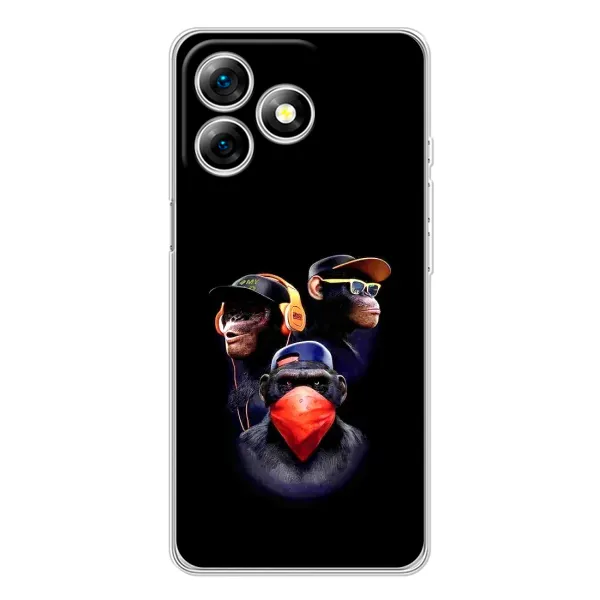 Чехол с рисунком «Три обезьяны» для Ulefone Note 18 Pro