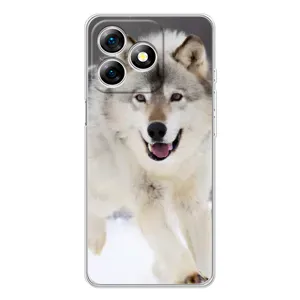 Чохол з Вовком на Ulefone Note 18 Pro (Вовк біжить по снігу)