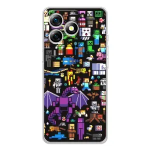 Чохол майнкрафт для Ulefone Note 18 Pro (Усі персонажі)