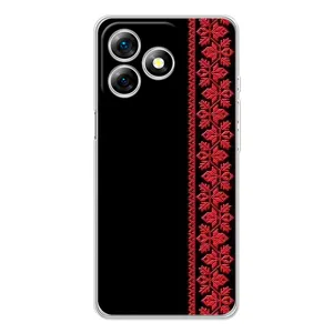 Силиконовый Чехол на Ulefone Note 18 Pro с картинкой Вышиванки (Вышиванка на черном)