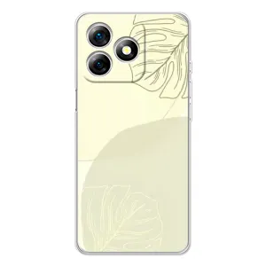 Чехол цветочный дизайн для Ulefone Note 18 Pro (Зелёный фон)