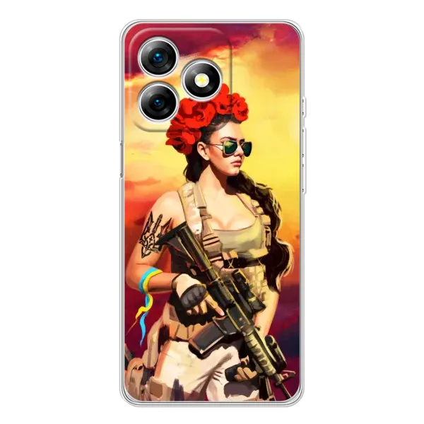 Чохол з малюнком «Жінка солдат» для Ulefone Note 18 Pro Чохол з малюнком «Жінка солдат» для Ulefone Note 18 Pro