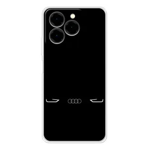 Силиконовый бампер с картинкой машины на Ulefone Note 20 Pro (Силует Audi)