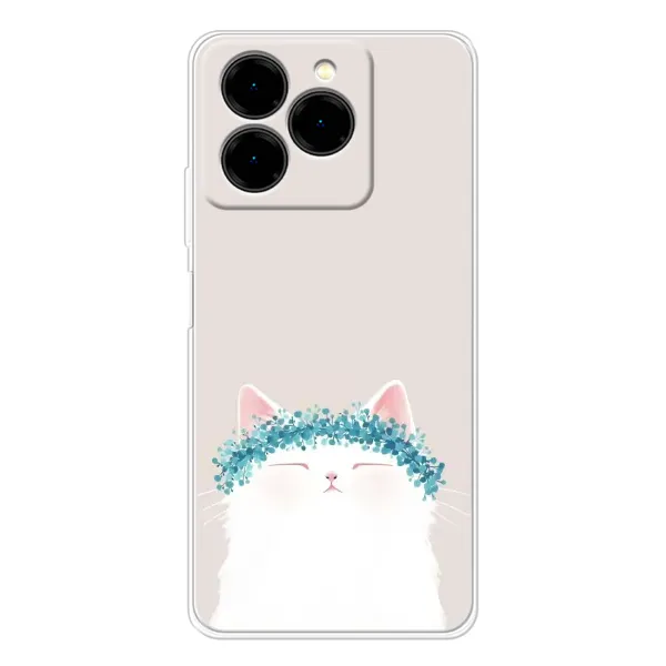Чехол с рисунком «Белый котик» для Ulefone Note 20 Pro Чехол с рисунком «Белый котик» для Ulefone Note 20 Pro