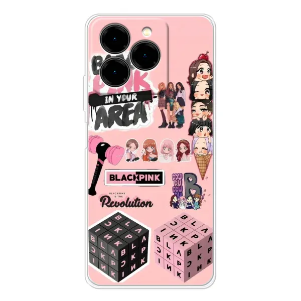 Чехол с рисунком «BLACK PINK коллаж» для Ulefone Note 20 Pro Чехол с рисунком «BLACK PINK коллаж» для Ulefone Note 20 Pro