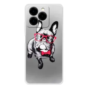 Чехол (ТПУ) Милые собачки для Ulefone Note 20 Pro (Бульдог в очках)