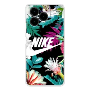 Силіконовый Чохол на Ulefone Note 20 Pro з картинкою НАЙК (Квітковий Nike)