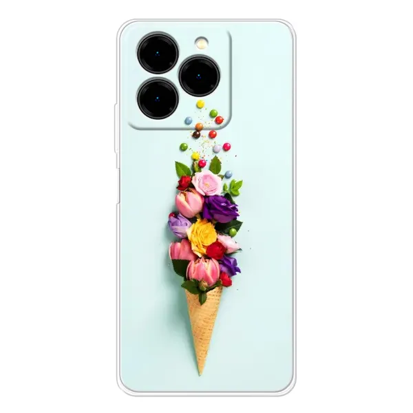 Чехол с рисунком «Цветок-мороженное» для Ulefone Note 20 Pro Чехол с рисунком «Цветок-мороженное» для Ulefone Note 20 Pro