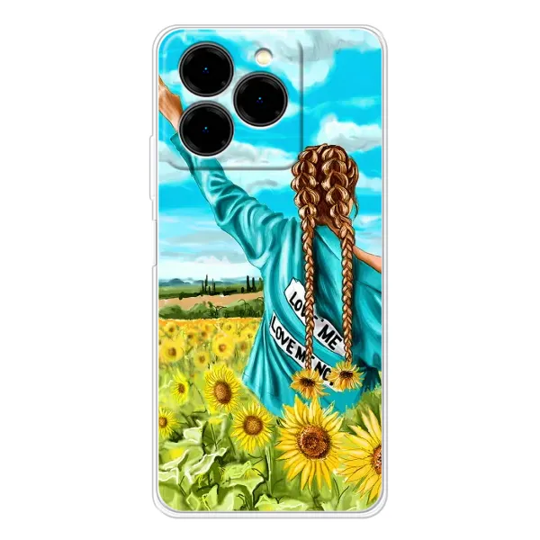 Чехол с рисунком «Девушка на поле» для Ulefone Note 20 Pro