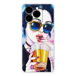 Чехол с картинкой Модные Девчонки Ulefone Note 20 Pro (Девушка с коктейлем)
