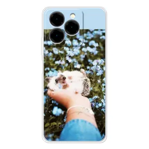 Чехлы с изображением разных животных для Ulefone Note 20 Pro (Ежик на руках)