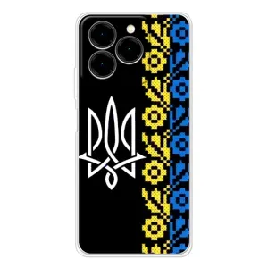 Силіконовый Чохол на Ulefone Note 20 Pro (Герб и вишиванка)