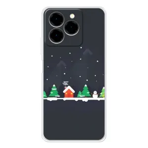 Силиконовый бампер на рождество для Ulefone Note 20 Pro (Город зимний)