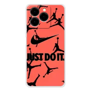 Силіконовый Чохол Nike Air Jordan на Ноте 20 Про (Just Do It)