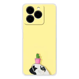 Бампер для Ulefone Note 20 Pro с картинкой "Песики" (Кактус на голове)