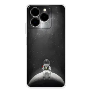 Силіконовый Чохол з принтом "Космонавти" на Ulefone Note 20 Pro (Космонавт романтик)