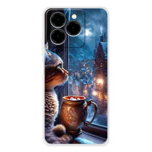 Чехлы на Новый Год Ulefone Note 20 Pro (Кот новогодний)