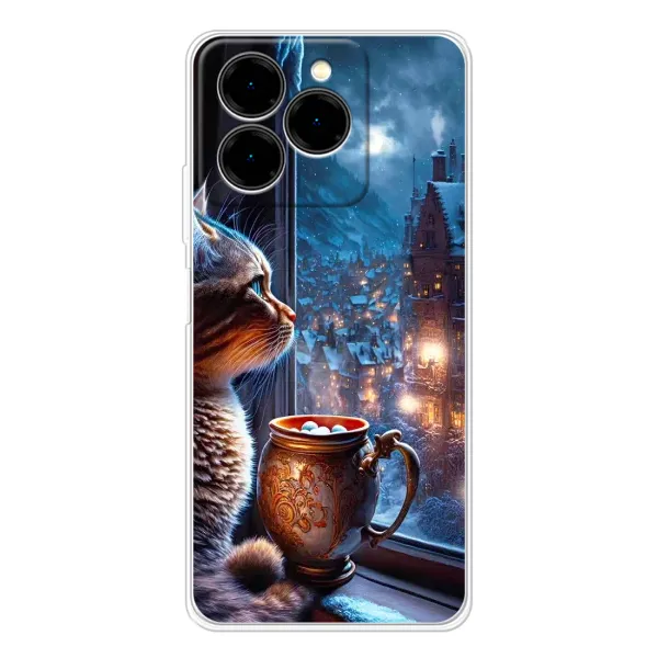 Чехол с рисунком «Кот новогодний» для Ulefone Note 20 Pro Чехол с рисунком «Кот новогодний» для Ulefone Note 20 Pro