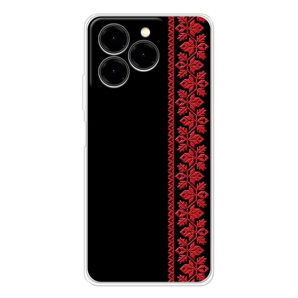 Чехол с рисунком «Красная Вышиванка» для Ulefone Note 20 Pro Чехол с рисунком «Красная Вышиванка» для Ulefone Note 20 Pro