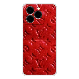 Текстурний Чохол Louis Vuitton для Ноте 20 Про (Червоний ЛВ)