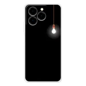 Чехол с картинками на черном фоне для Ulefone Note 20 Pro (Лампочка)
