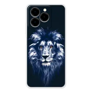 Чехол с картинкой на Ulefone Note 20 Pro (Лев - синий)