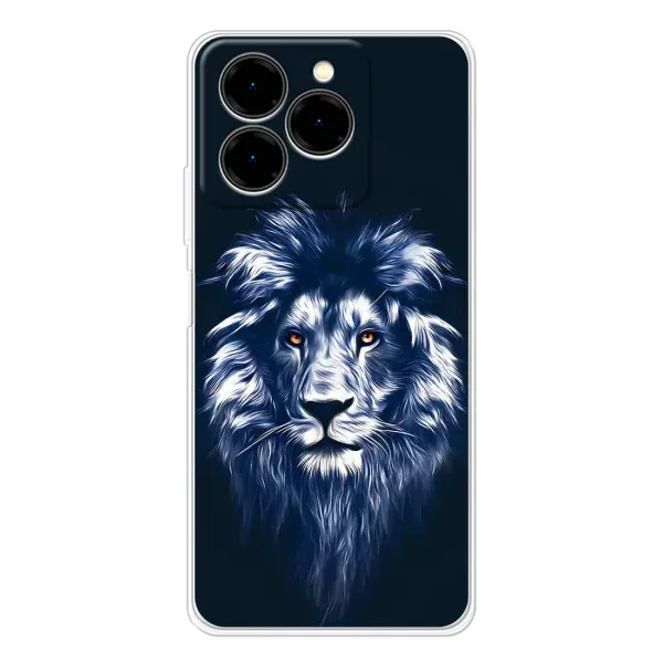 Чехол с рисунком «Лев - синий» для Ulefone Note 20 Pro