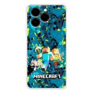 Чехлы для Ulefone Note 20 Pro (Персонажи Майн Крафт) (Майнкрафт)