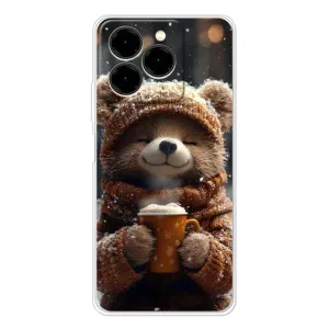 Чехол с рисунком «Медвежонок с кофе» для Ulefone Note 20 Pro