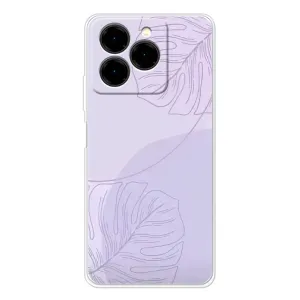 Чехол цветочный дизайн для Ulefone Note 20 Pro (Монстера фиолетовая)
