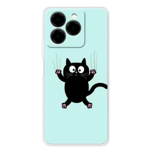 Силиконовый чехол с котиком для Ulefone Note 20 Pro (Падающий кот)