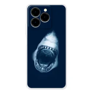 Силиконовый бампер с картинкой животных для Ulefone Note 20 Pro (Пасть Акулы)
