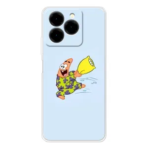 Чехлы с Патриком на Ulefone Note 20 Pro (Патрик с подушкой)