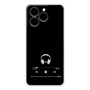 Чехол с картинками на черном фоне для Ulefone Note 20 Pro (Плеер)
