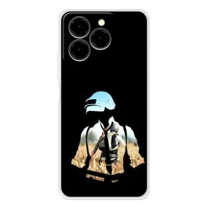 Силиконовый чехол с картинкой "Герой Pubg" на Ulefone Note 20 Pro (Пубг мен)