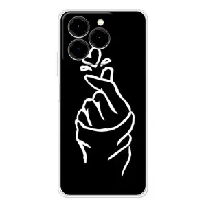 Чехлы (Знак сердечка) на Ulefone Note 20 Pro (Сердце на черном)