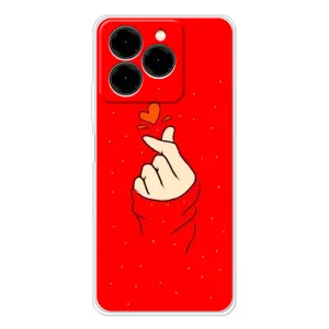 Чехлы (Знак сердечка) на Ulefone Note 20 Pro (Сердце на красном)